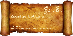 Zsemlye Bettina névjegykártya