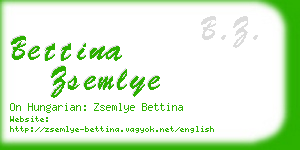 bettina zsemlye business card